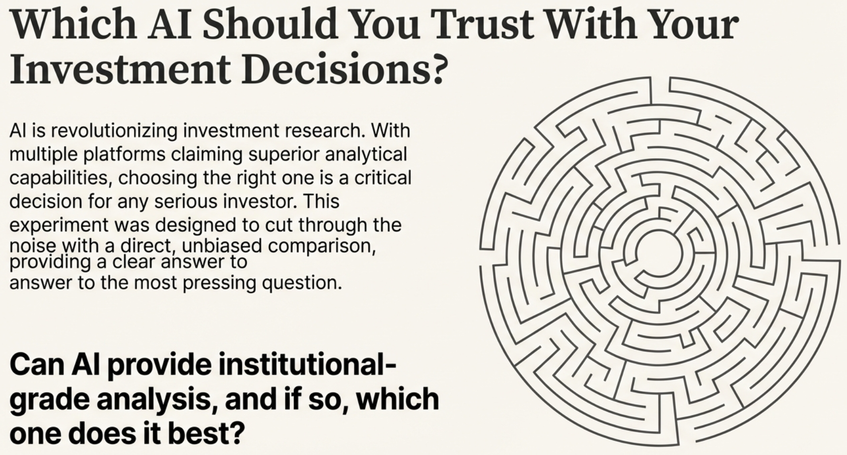 Which AI Should You Trust With Your Investment Decisions?