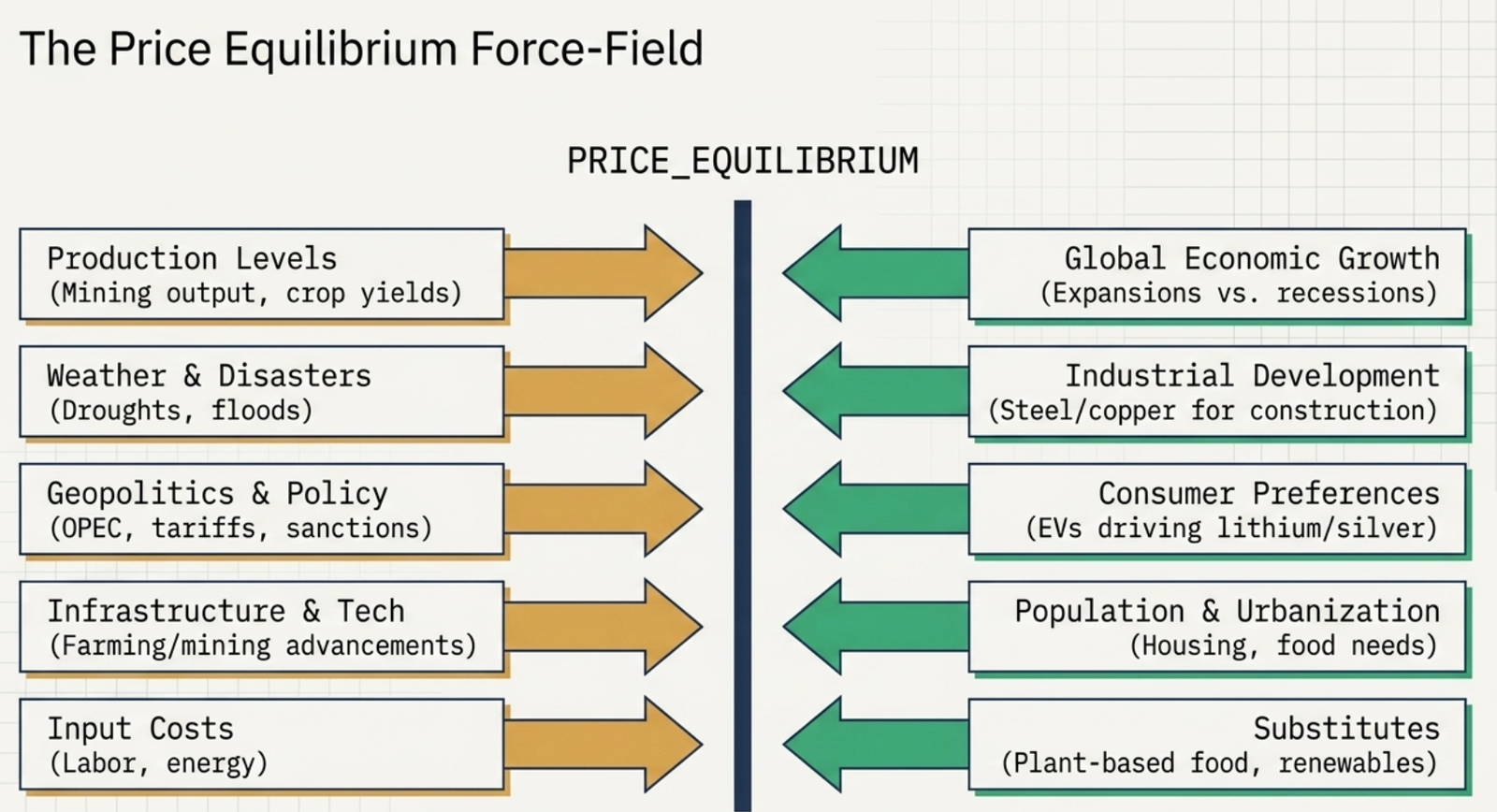 The Price Equilibrium Force-Field